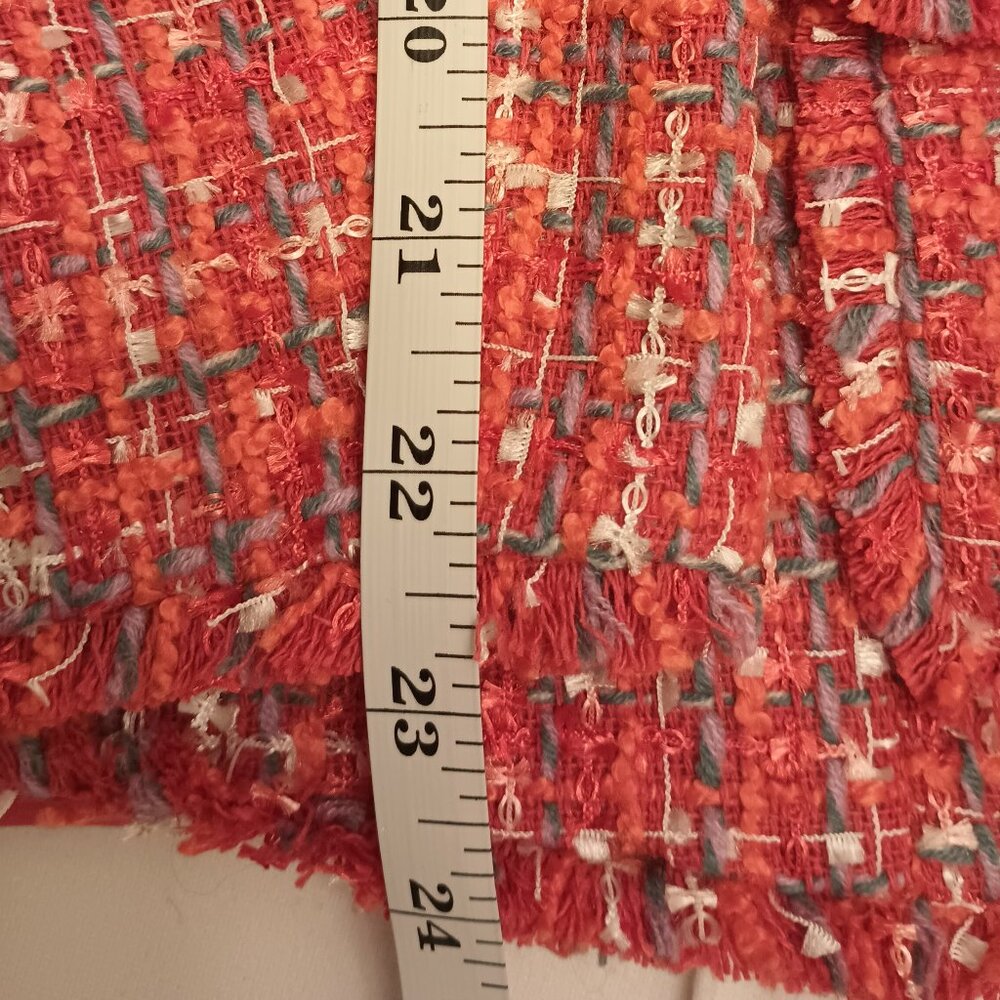 Ann Taylor Size 18 Coral Tweed Lady Jacket Blazer (NWT) - Picture 6 of 16